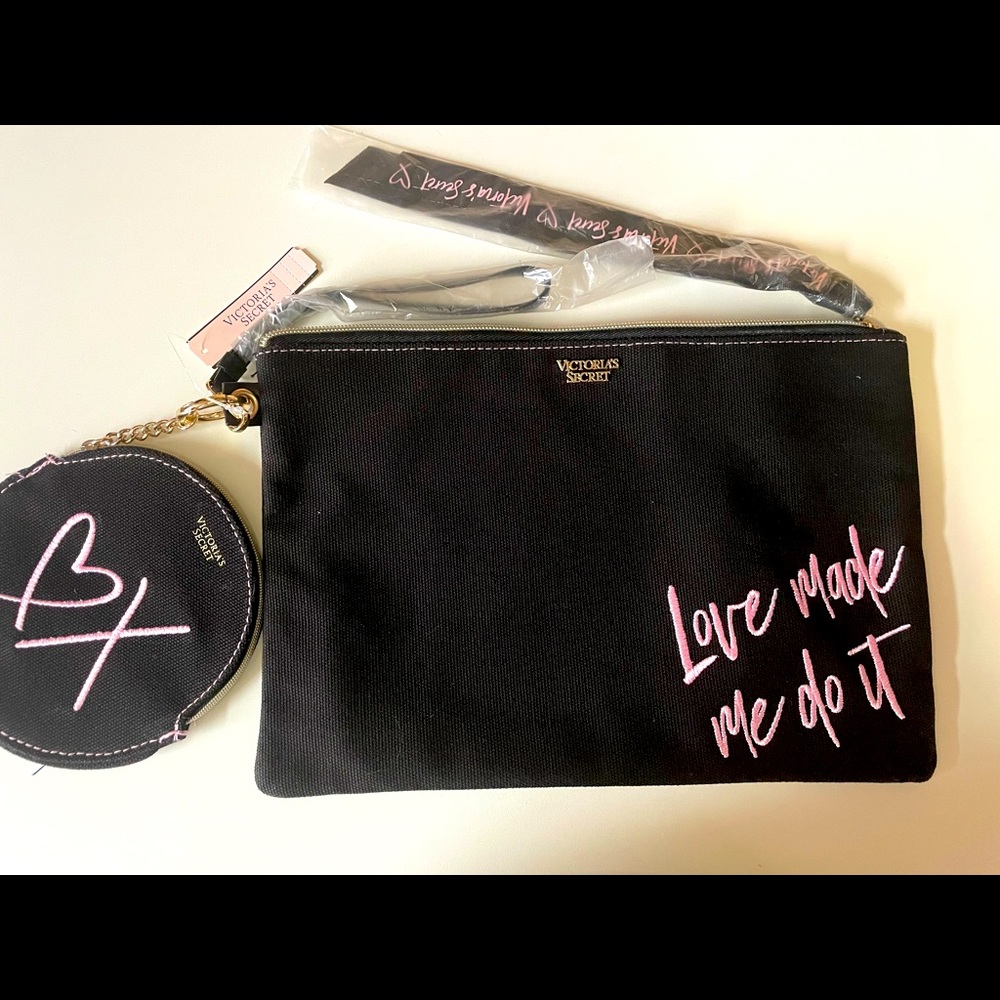 Victorias Secret makeup bag. Black.